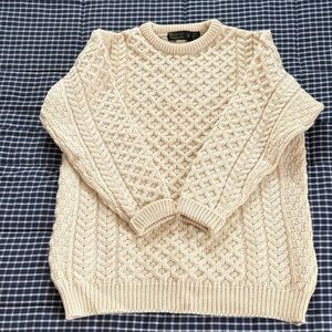 Blarney Woollen Mills 100% Merino Wool Fisherman Sweater